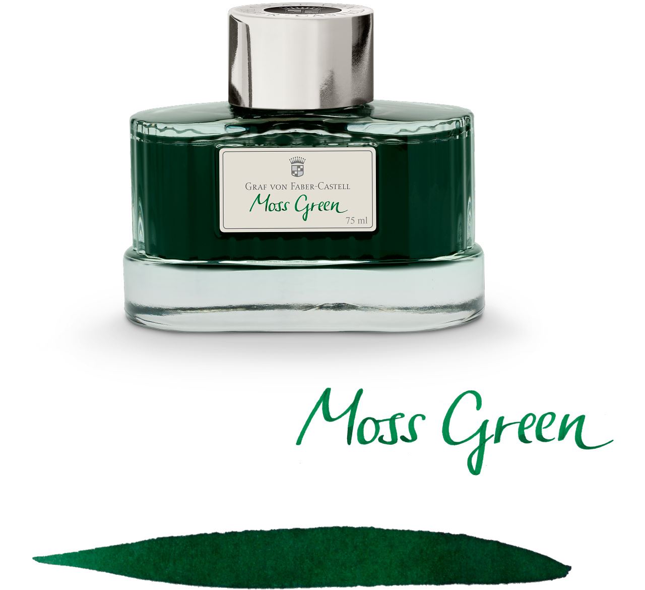Graf-von-Faber-Castell - Frascos de tinta de 75 ml Verde musgo