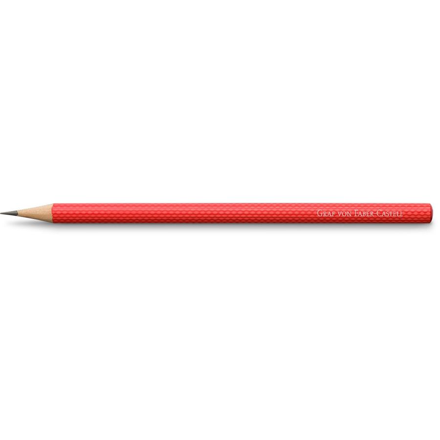 Graf-von-Faber-Castell - 3 lápices Guilloche India Red
