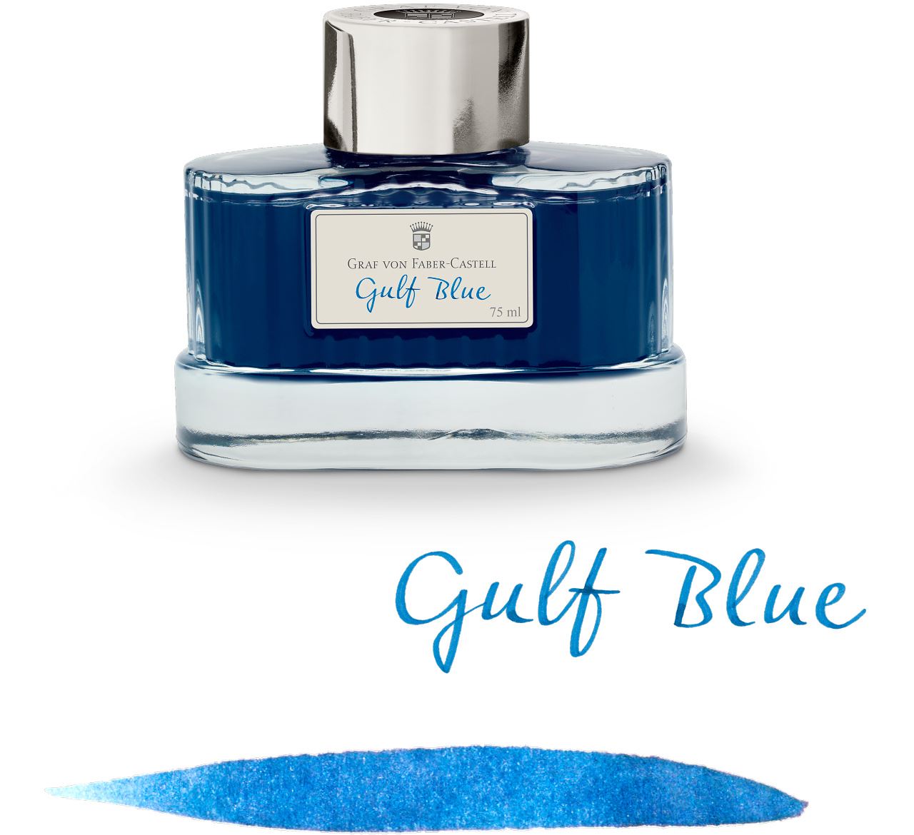 Graf-von-Faber-Castell - Tintero de vidrio Gulf Blue 75ml