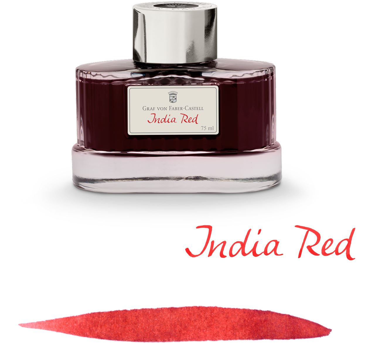 Graf-von-Faber-Castell - Tintero de vidrio India Red 75ml