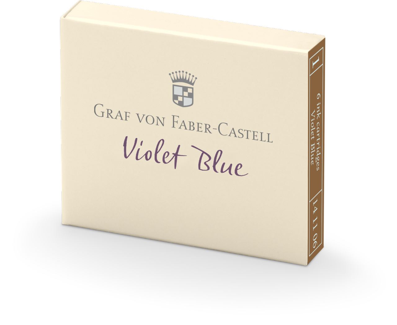 Graf-von-Faber-Castell - 6 cartuchos de tinta, Azul Violeta