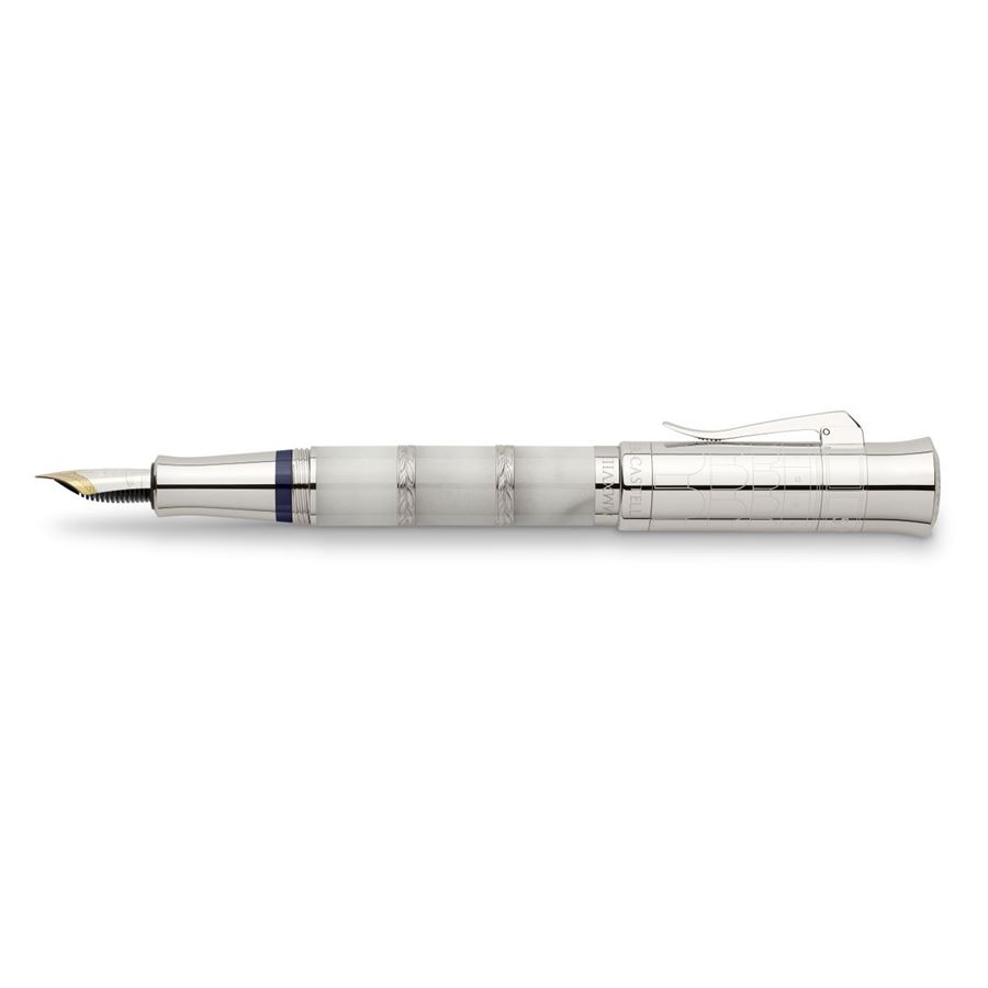 Graf-von-Faber-Castell - Pluma Pen of the Year 2018, platino y mármol blanco – M