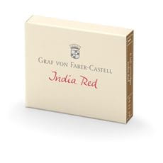 Graf-von-Faber-Castell - 6 cartuchos de tinta, India Red