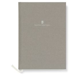 Graf-von-Faber-Castell - Cuaderno con tapas de lino A5 Gris Piedra